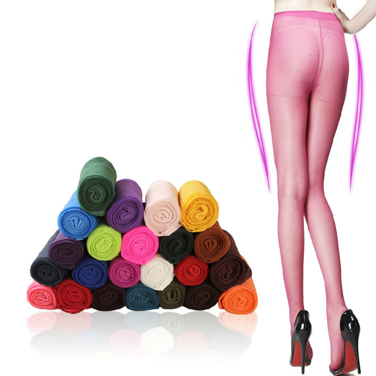 Picture of 15D Velvet Ultra-thin Sexy Penetrating Meat Color Two-way Core-spun Silk Super Elastic Pantyhose Thin Pantyhose