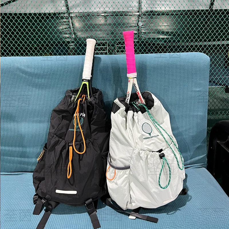 Export Japan Badminton Bag Men and Women Tennis Racket Backpack Lightweight Sports Travel Large Capacity Drawstring Backpack