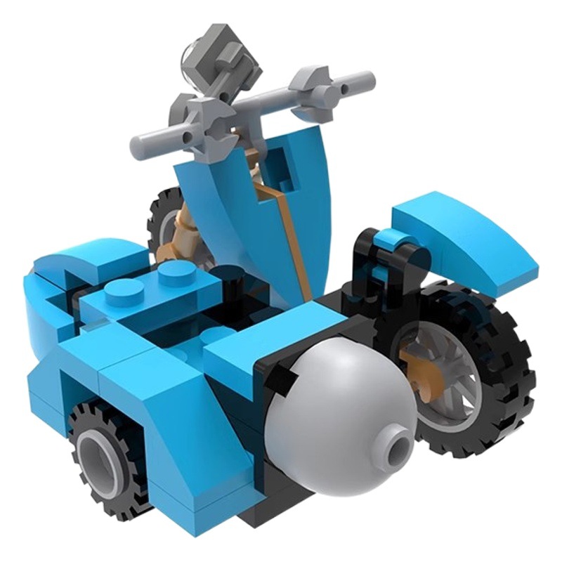 MOC building blocks compatible with Lego 67636 Higer's motorcycle Harry Potter small particles assembling toys