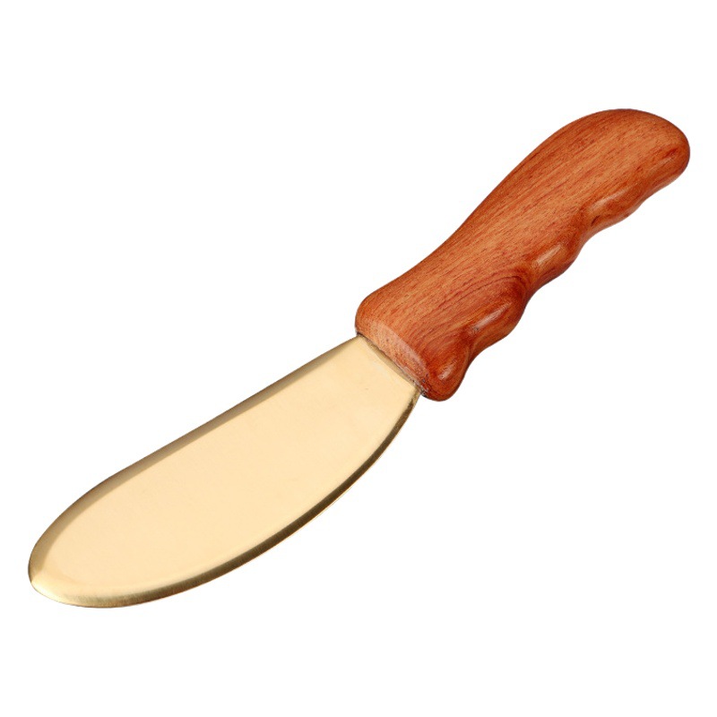 Pure Brass Tiger seal scraping massage board for home back body universal Li Shifa guasha Tang copper Rosewood