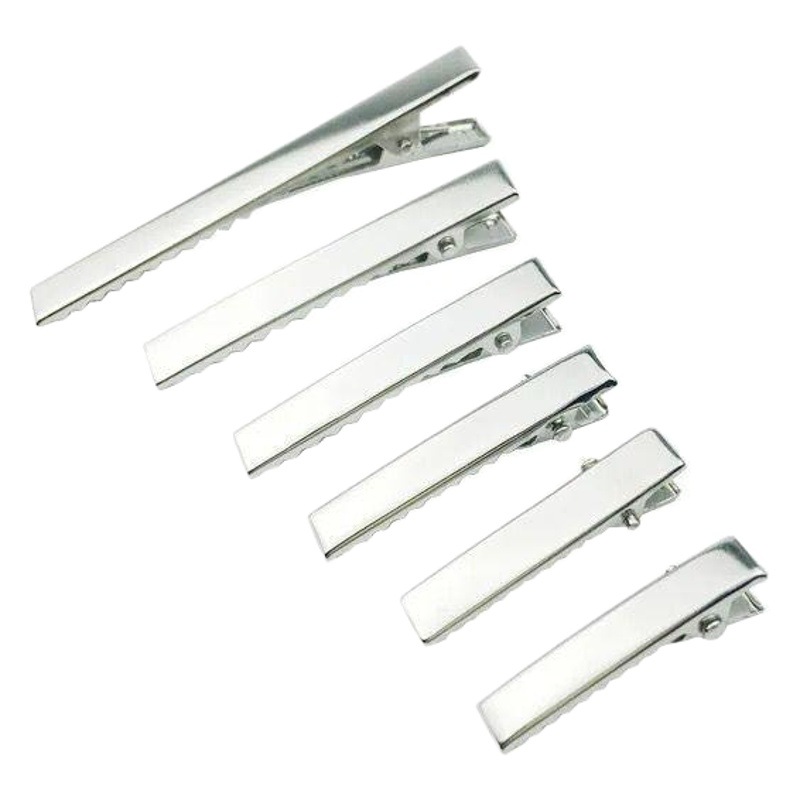 Square One-Word Clip DIY Accessories Metal Hair Clip Classic Electroplated Duckbill Clip Personalized Trend Bangs Clip Hair Clip