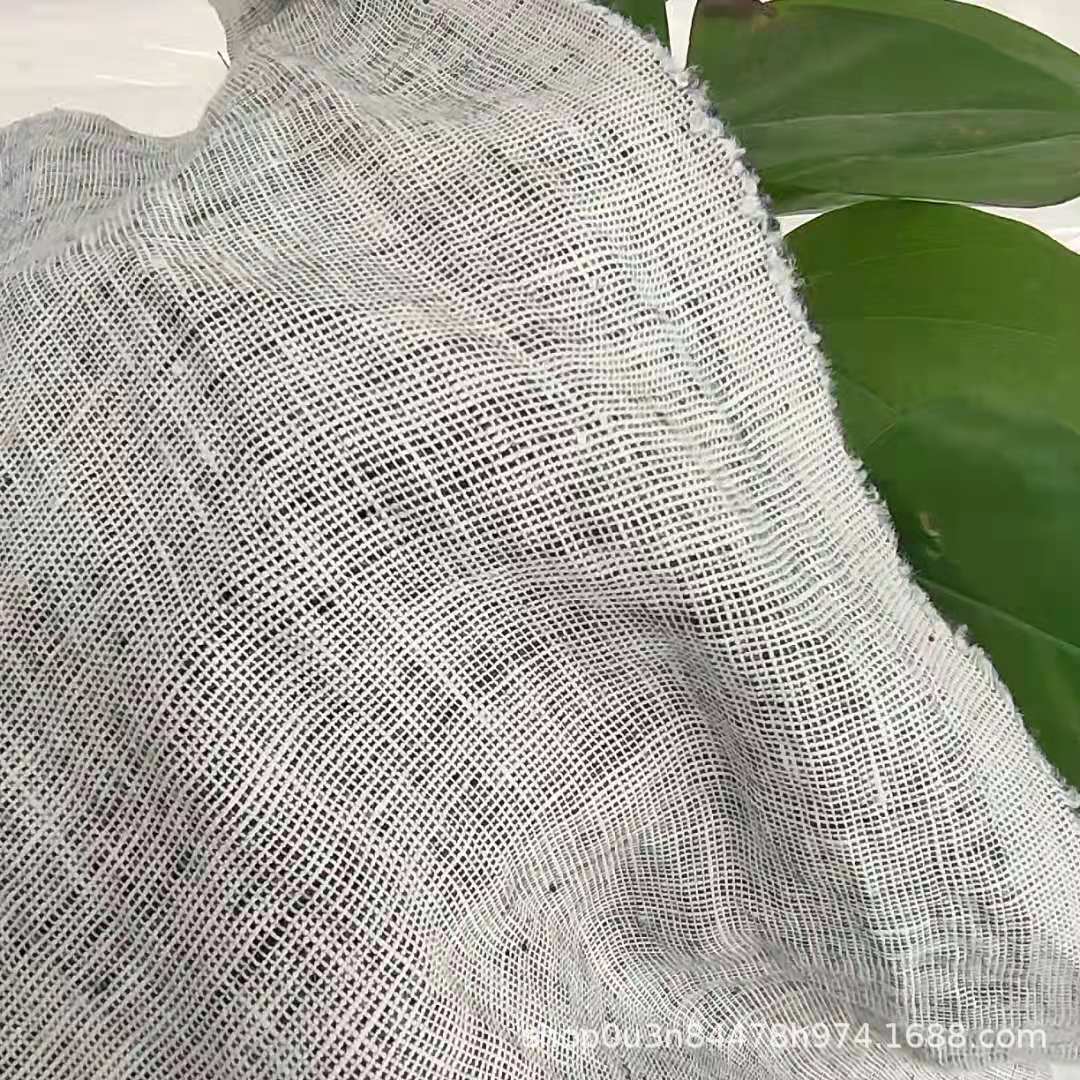 Picture of Pure Linen Spinning Gray Woven Wide Fabric Pure Linen Black and White 280CM Curtain Fabric Linen Bedding
