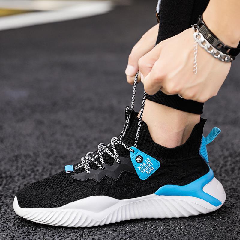 Picture of 2025 Spring and Summer Men's Shoes Korean Style Fashion Casual Shoes Low-Top Easiest for Match Slip-On Fly Knitted Breathable Men's Sports Shoes