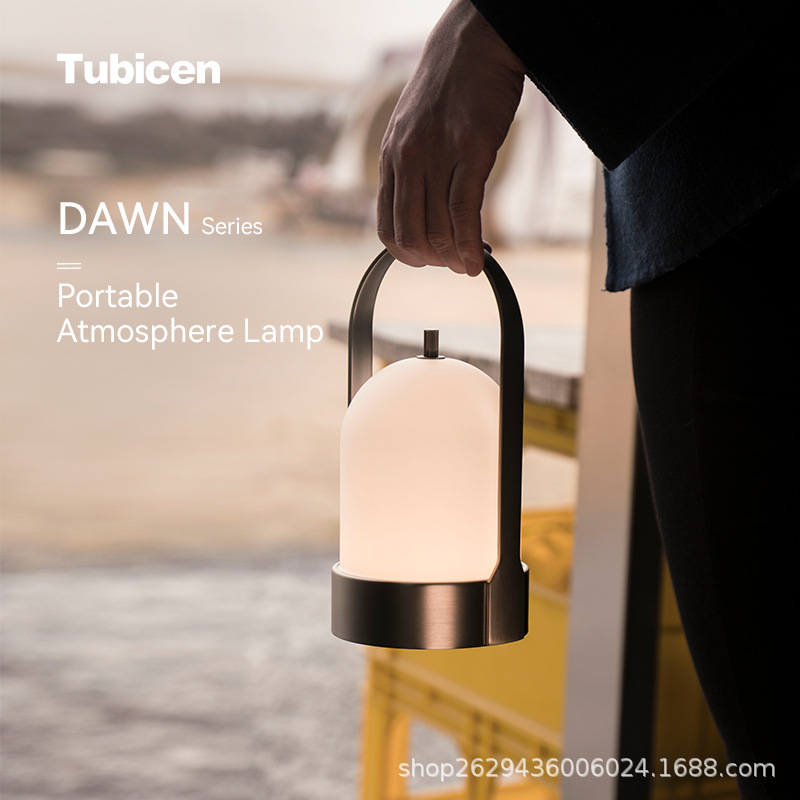 Tubicen Rechargeable Atmosphere Table Lamp Outdoor Camping Lamp Bedroom Bedside Lamp Long Endurance Sleep Nightlight