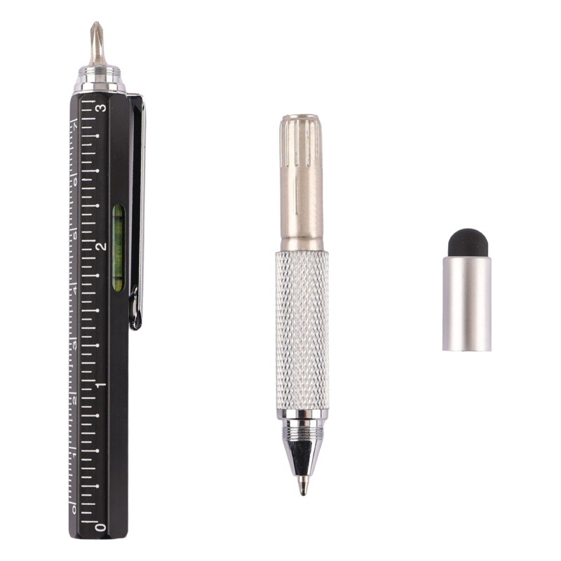 Factory wholesale ballpoint pen multi-function pen tool pen six-in-one metal pen touch screen pen level meter can be used as logo