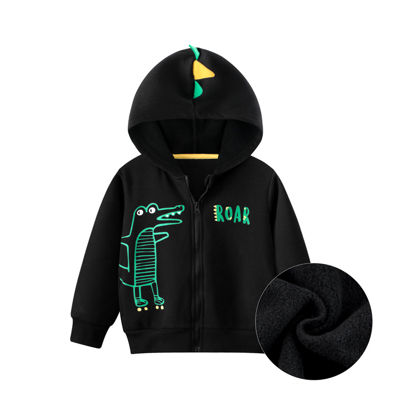 Picture of 27Kids children's jacket autumn and winter children's sweater zipper plus velvet sweater cross-border live supply baby boys' clothes