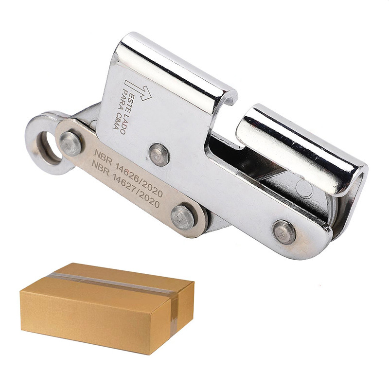 Picture of Outdoor high-altitude steel wire rope rock climbing self-locking device high-altitude operation rope anti-falling steel lock falling device slider equipment
