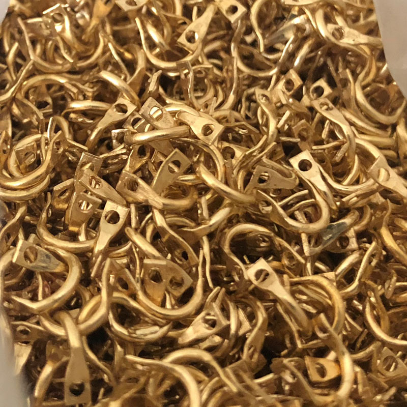 Fishing gear accessories 6*6mm rotating piece accessories U-ring silver/gold 100 small fishing accessories per pack