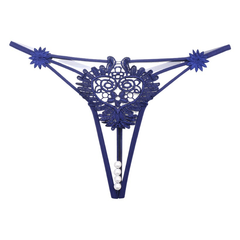 Sexy underwear women's hot open pearl massage thong Japanese low waist hollow-out free rope T pants