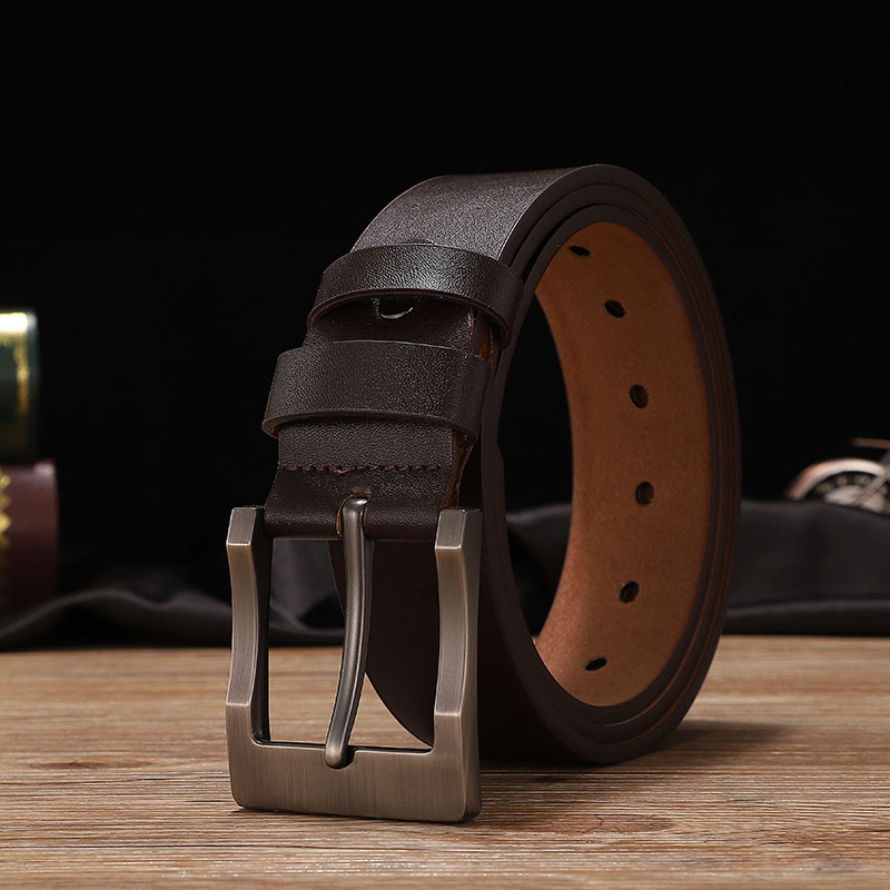 Picture of New belt leather men's belt real cowhide belt casual Joker men's pin buckle belt manufacturers wholesale