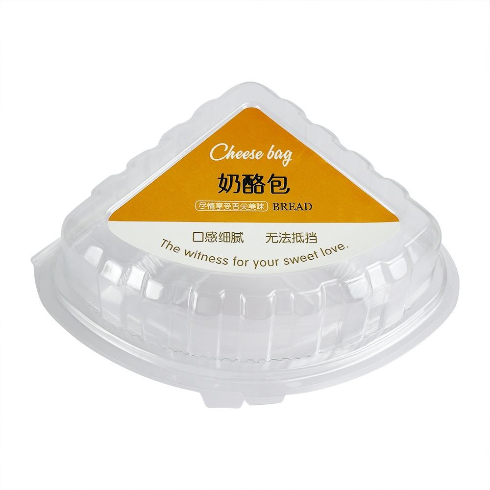 Picture of Cheese Pack Box Triangular Cheese Pack Transparent Plastic PET Baking West Point Disposable Packing Box