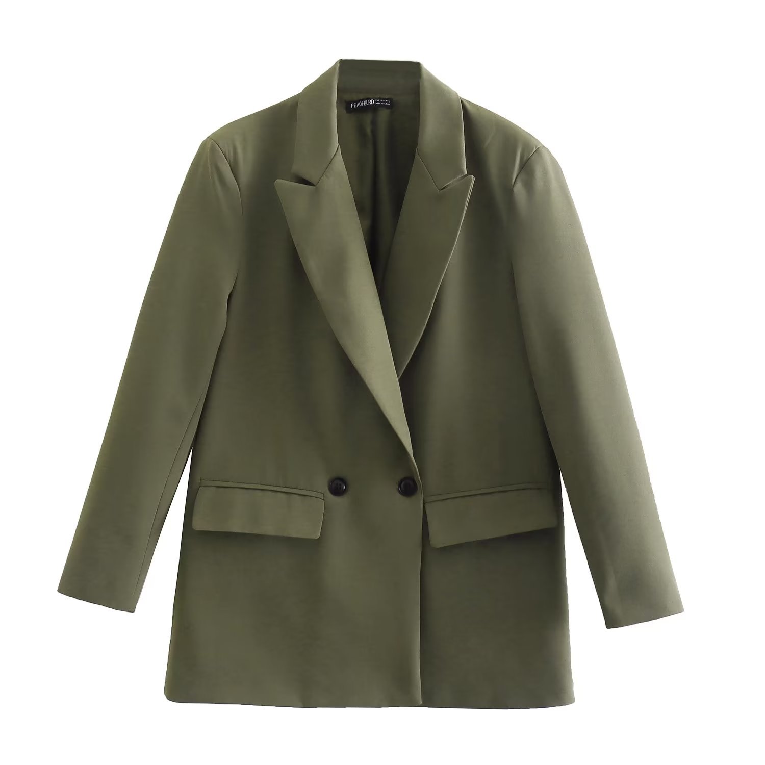 Picture of Fall 2023 new European and American cross-border Women's urban casual solid color straight loose double-breasted suit jacket