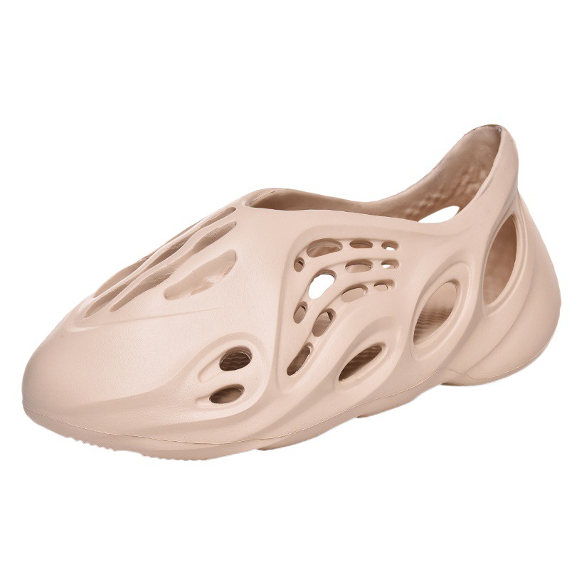 Cross-Border 47 Large Size Kanye's Same Style Pure Color Coconut Clogs Men's Trendy Couple Cut Out Roman Sandals Beach Shoes