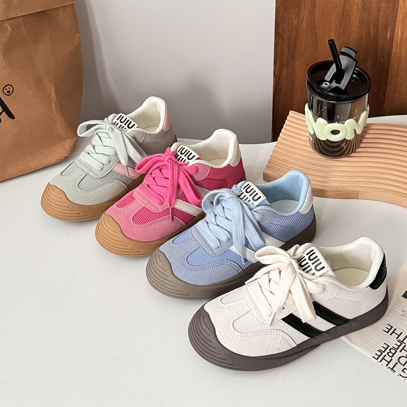 European version soft bottom retro versatile breathable casual silver German training shoes women's 2024 new lace-up forrest gump shoes