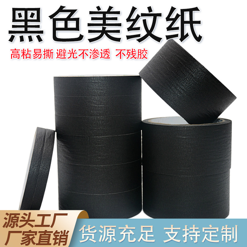 Xing Jin Yuan Black Tape Writable Easy Tear Mask Paper Tape Spray Paint Mask Art Handmade diy Mask Paper