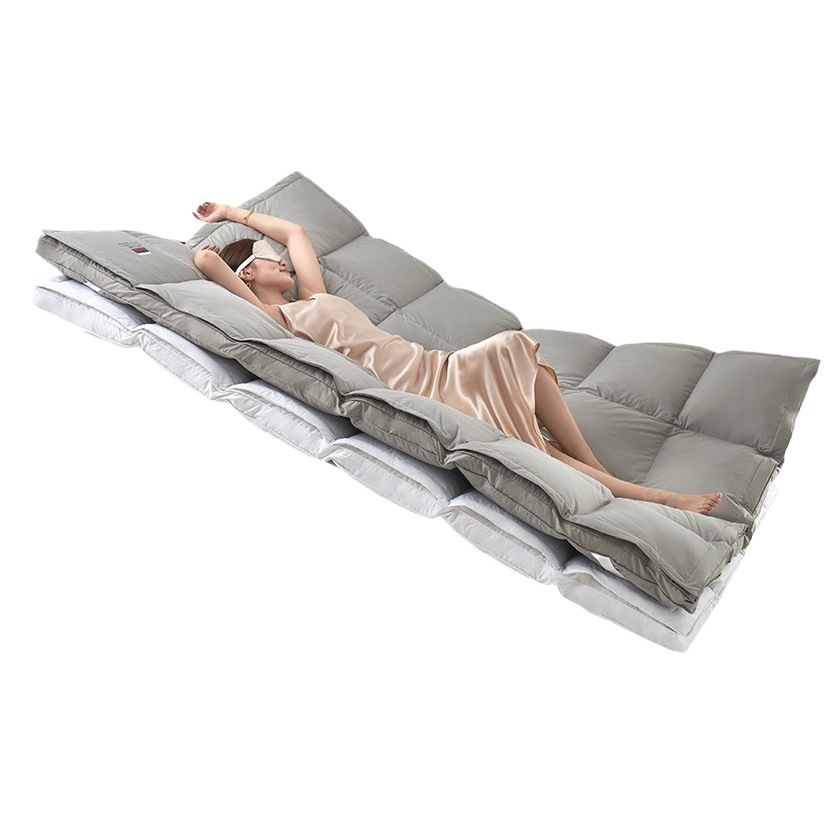 Factory supply down mattress thickened goose down cushion double mattress folding tatami five-star hotel exclusive