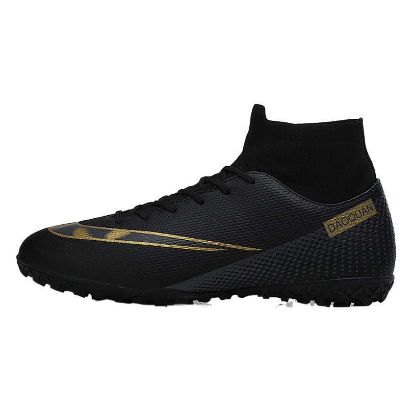 Cross-Border Football Shoes Fly-Knit Running Shoes High-Top Tf Broken Nails Artificial Turf Ag Leather Foot Youth Student Training