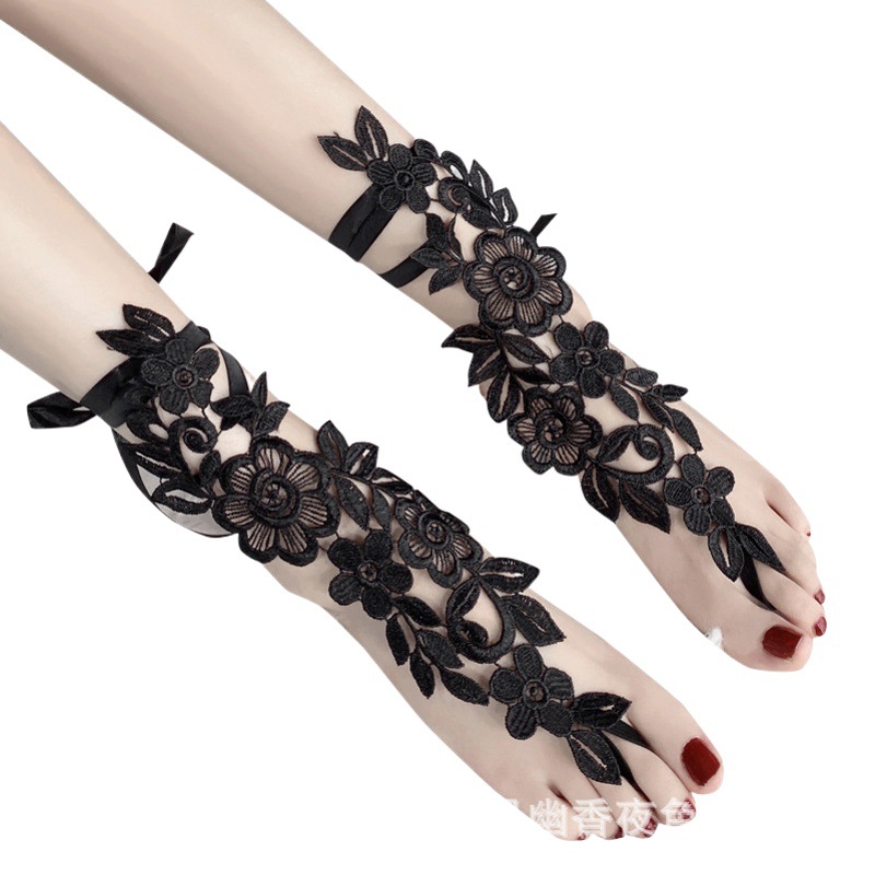 Lin Lin Ting Sexy Lingerie Sexy Lace Romantic Lace Girdle Cut Out Stockings Sexy Stockings Sexy Accessories 1022