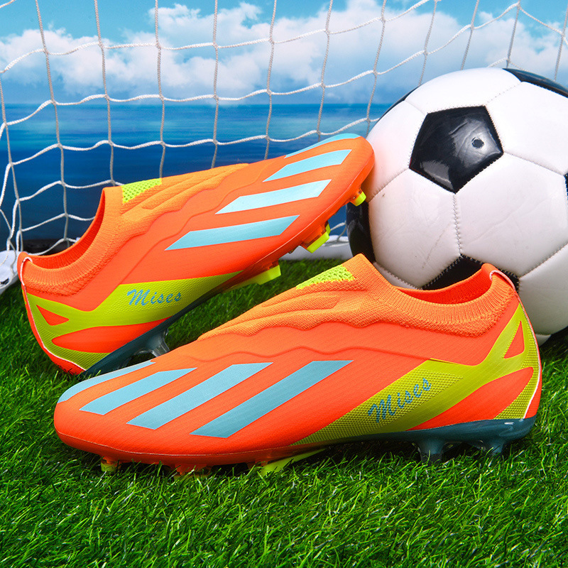 Football shoes c Luo thorn 15tf broken nails children's spikes seamless flying woven indoor and outdoor shoes youth training sneaker