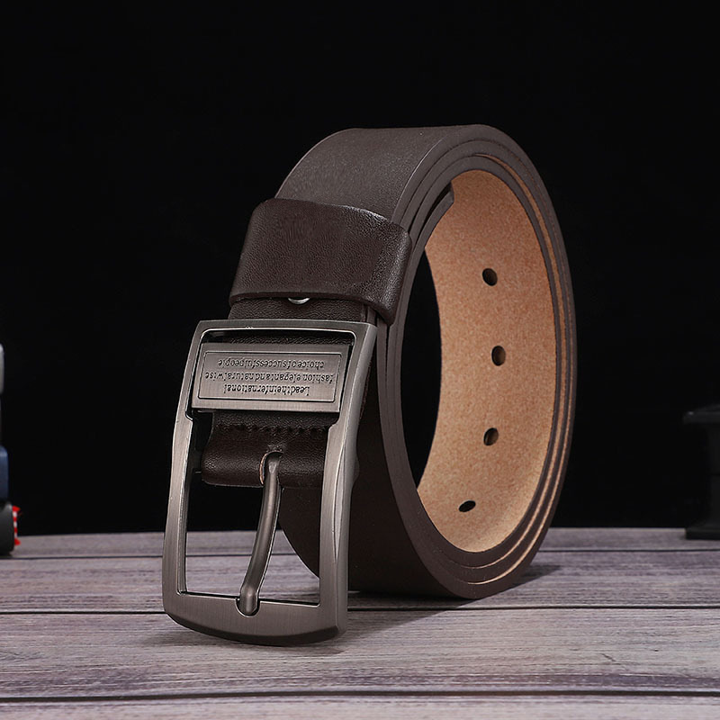 Picture of New belt leather men's belt real cowhide belt casual Joker men's pin buckle belt manufacturers wholesale