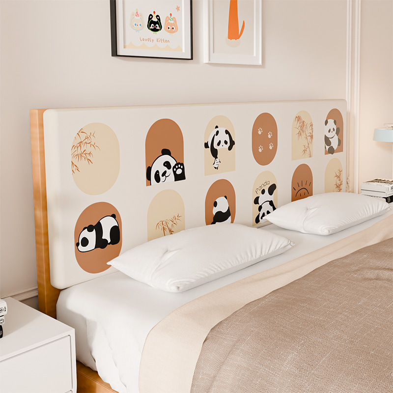 Picture of Home Bedroom Cartoon Bedside Cushion Thickeneded High-Density Sponge High Rebound Fixed Self-Adhesive Tatami Bed Cushion