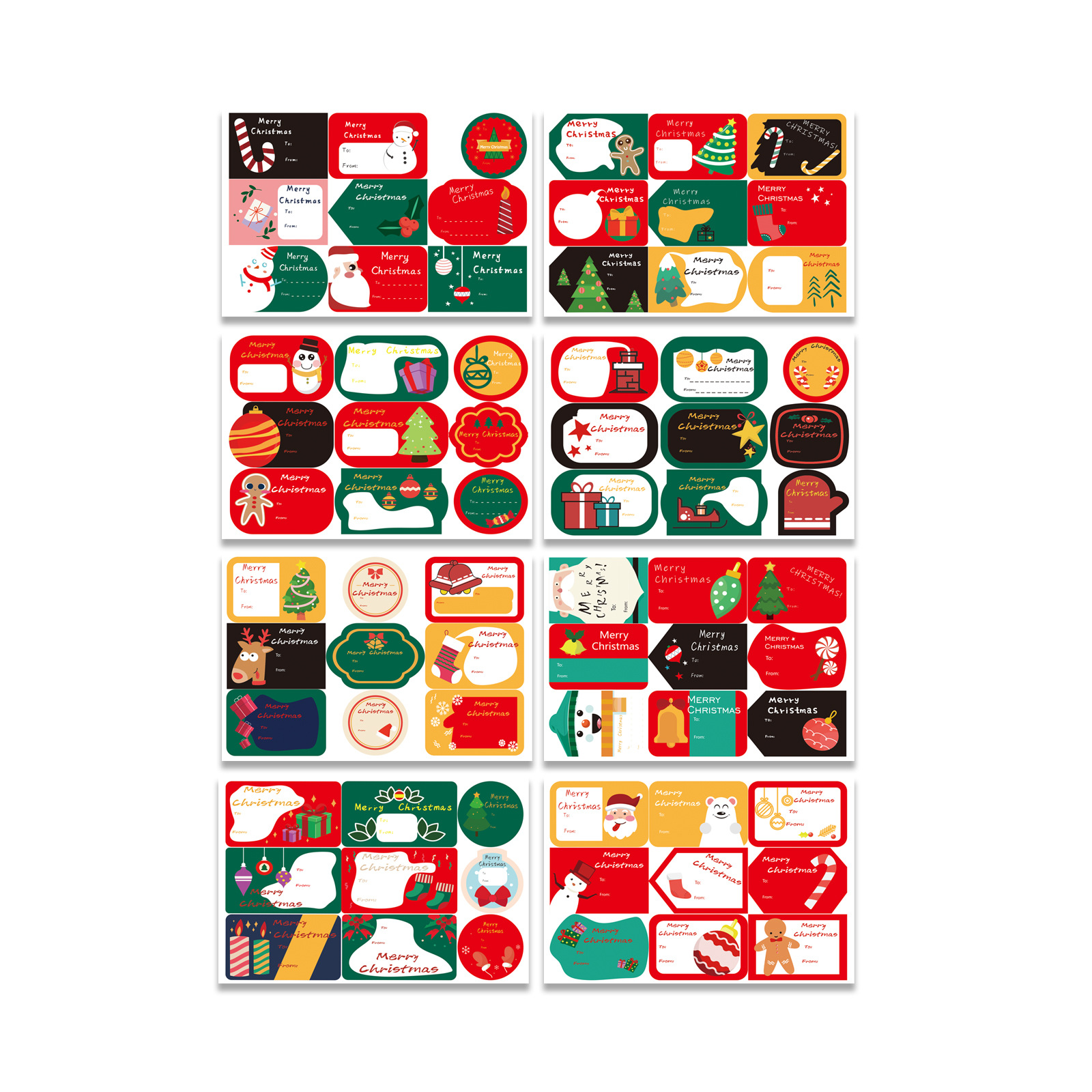 Picture of Christmas Sticker Gift Sealing Sticker Scene Sticker DIY Sticker Sticker Baking Packaging Sealing Sticker