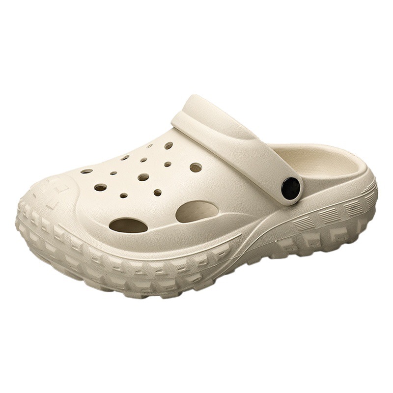 Couple's Thick-Soled Clogs, Men's Garden Shoes, Height-Increasing Shoes for Outer Wear in Summer, Beach Wear-Resistant Outer Sandals and Slippers