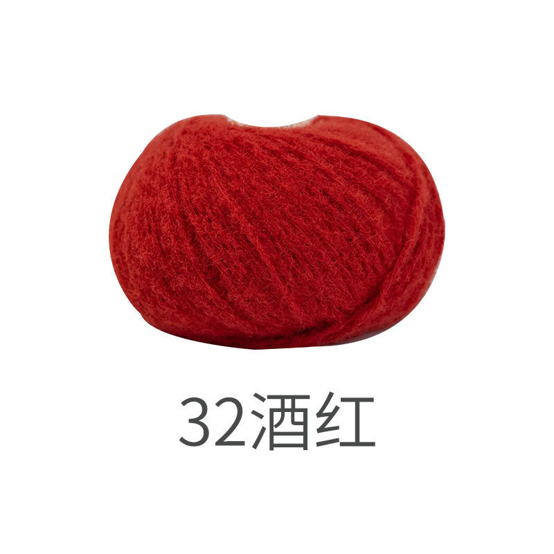 Picture of Snow Fear Cotton Candy Imitation Wool Felt Line Hairpin Hand-woven Bag Doll Crochet Material Bag Wool Ball