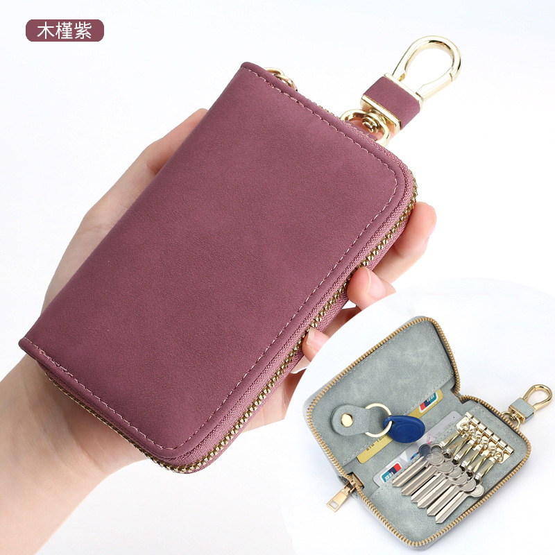 Picture of Retro Simple Zipper Key Bag Men's Waist Hanging Multi-Functional Household Small Bag Large Capacity Car Women's Key Bag