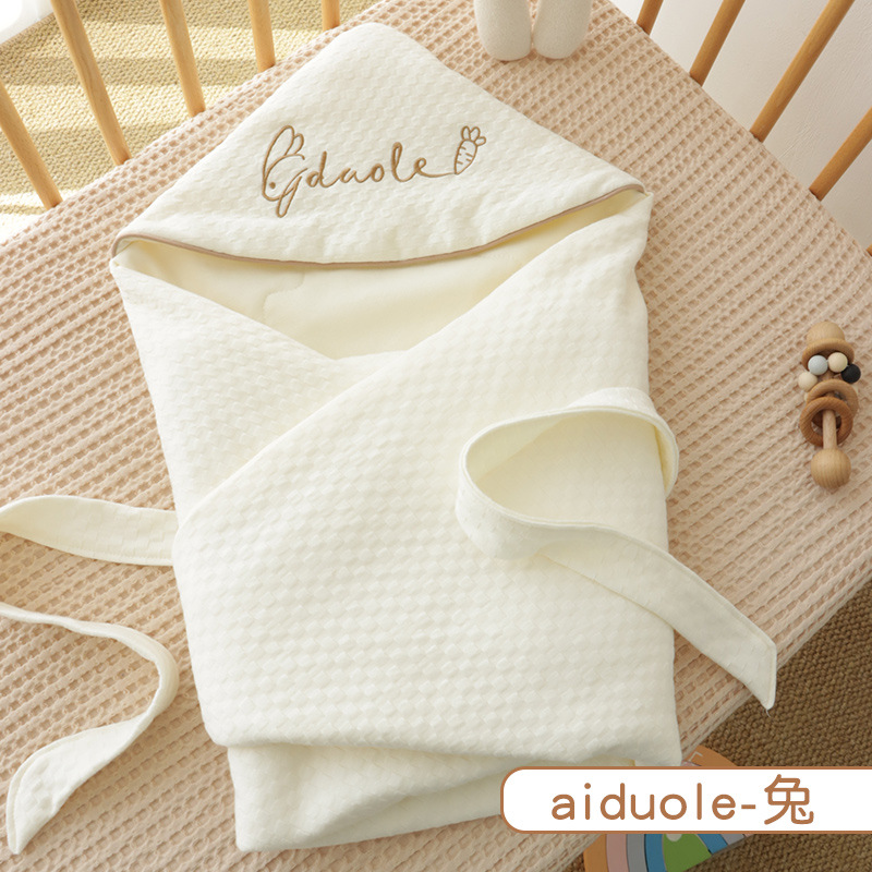 Picture of coated baby newborn cotton class a newborn baby delivery room swaddling baby anti-startle hold four seasons universal