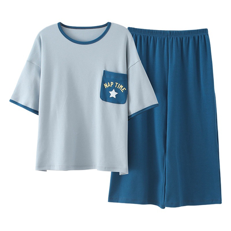 Summer Modal Pajamas with Chest Pad Women's Short-sleeved Fashionable Shorts Thin Cartoon Simple Casual Home suit