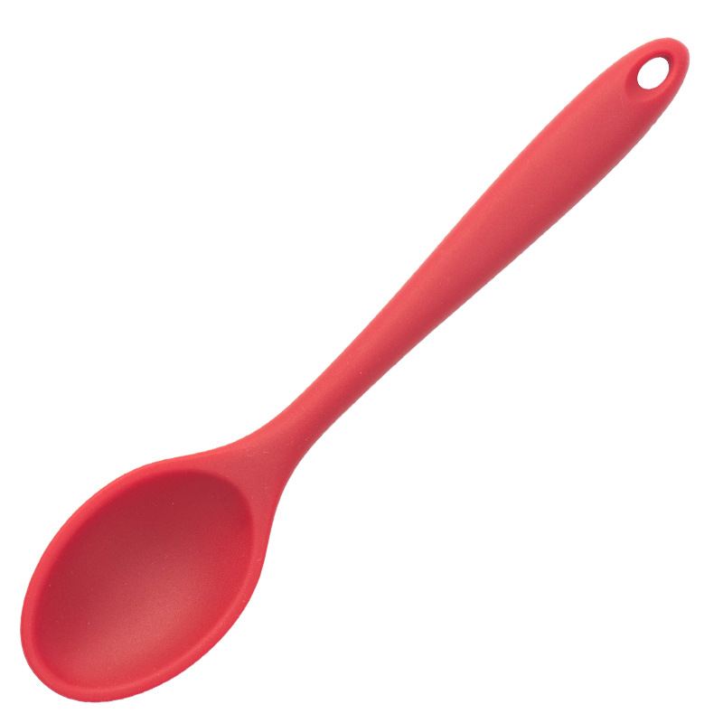 Picture of Cross-border integrated silicone spoon high temperature resistant cooking silicone dense kitchen tableware small soup spoon salad spoon