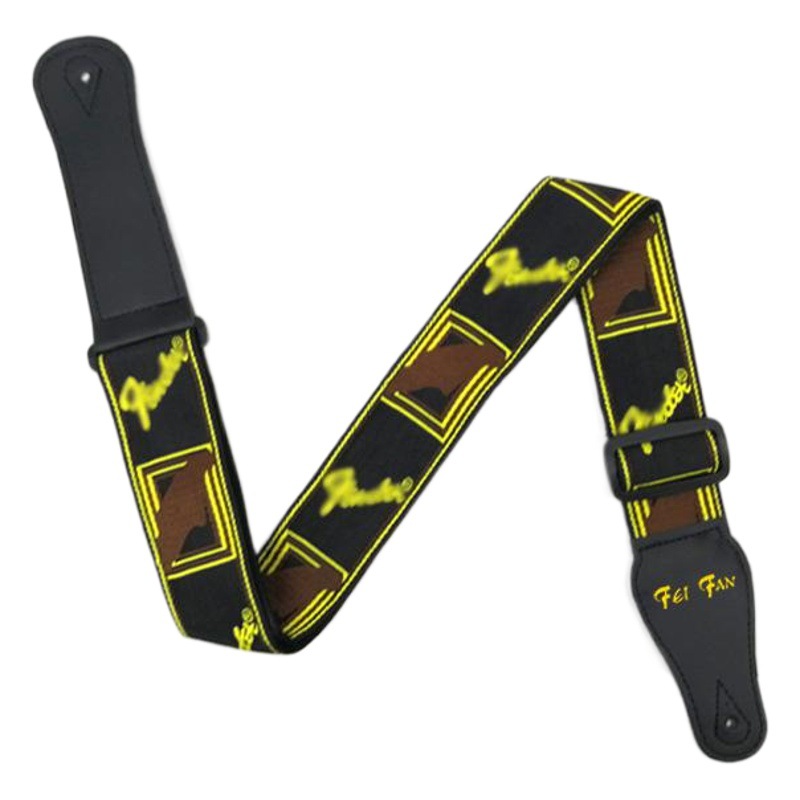 Embroidered guitar strap double embroidered jacquard composite webbing guitar strap guitar bag