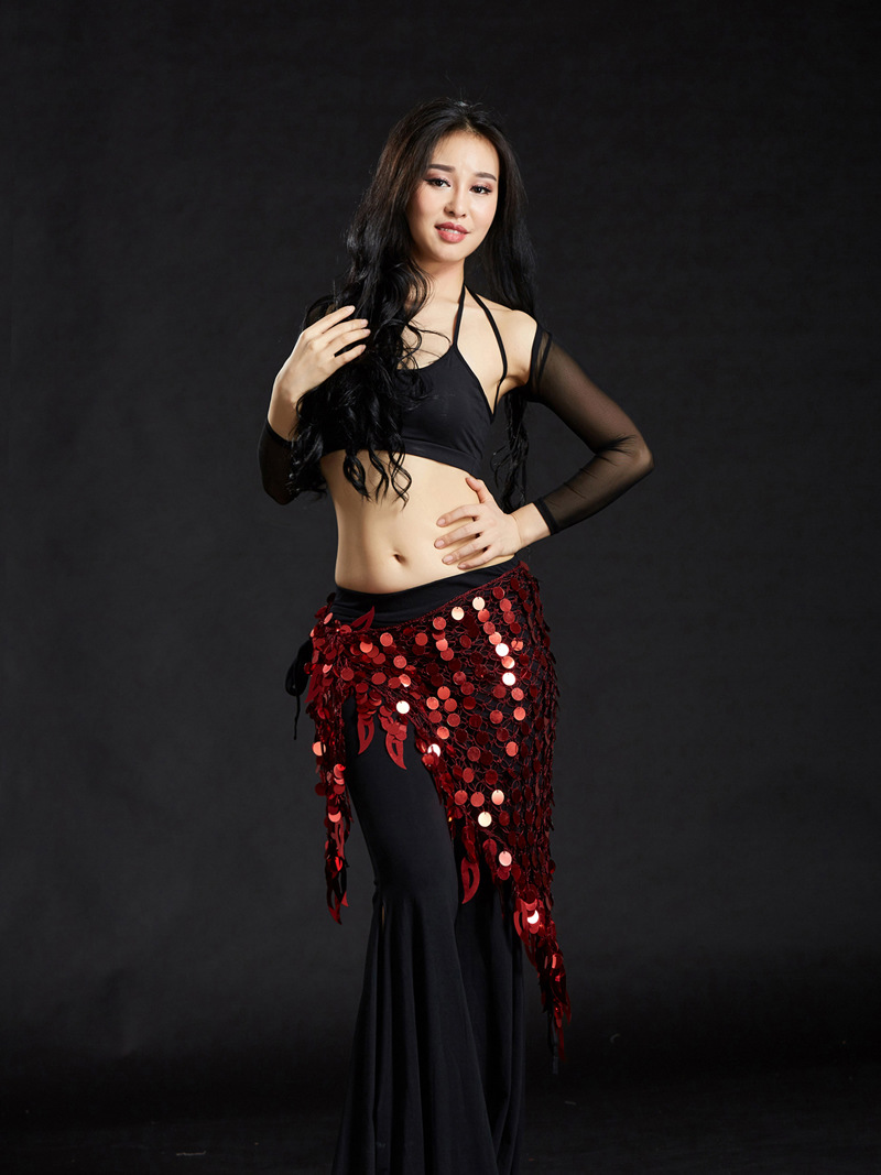 Picture of Dancer Gong Pieces Triangle Shoulder Shawl Belly Dance Costume Belly Dance Waist Chain Belly Dance Hips Mermaid Hips