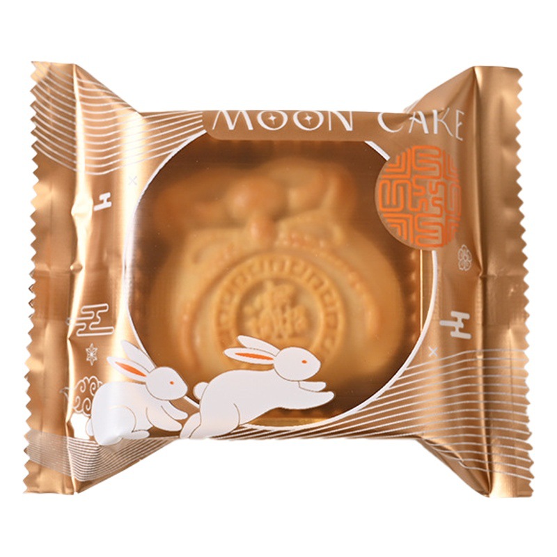 2025 New Chinese Style Cantonese Style Flow Heart Moon Cake Packaging Bag Transparent Frosted Ice Skin Baking Egg Yolk Crisp Machine Sealed Bag