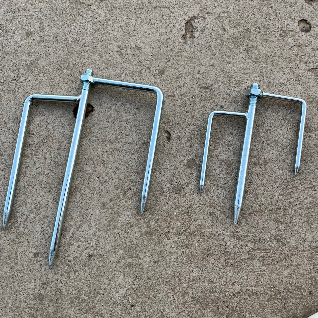 Stainless Steel Fishing Umbrella Accessories Ground Umbrella Fork Fishing Gear Umbrella Fork Iron Umbrella Fork 12mm Connector