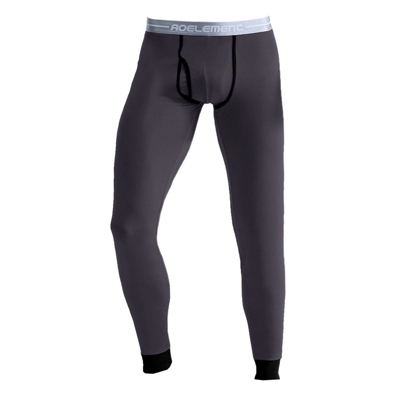 Men's warm pants new one-piece thin autumn pants slim boys tight autumn and winter leggings factory wholesale