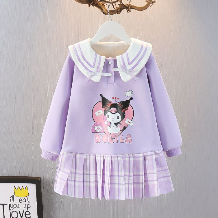 Picture of Cyber Celebrant Baby Girl Korean Style Autumn Wear Casual Long-sleeved dress Big Boy Spring and Autumn New Fashionable Cartoon Princess Dress
