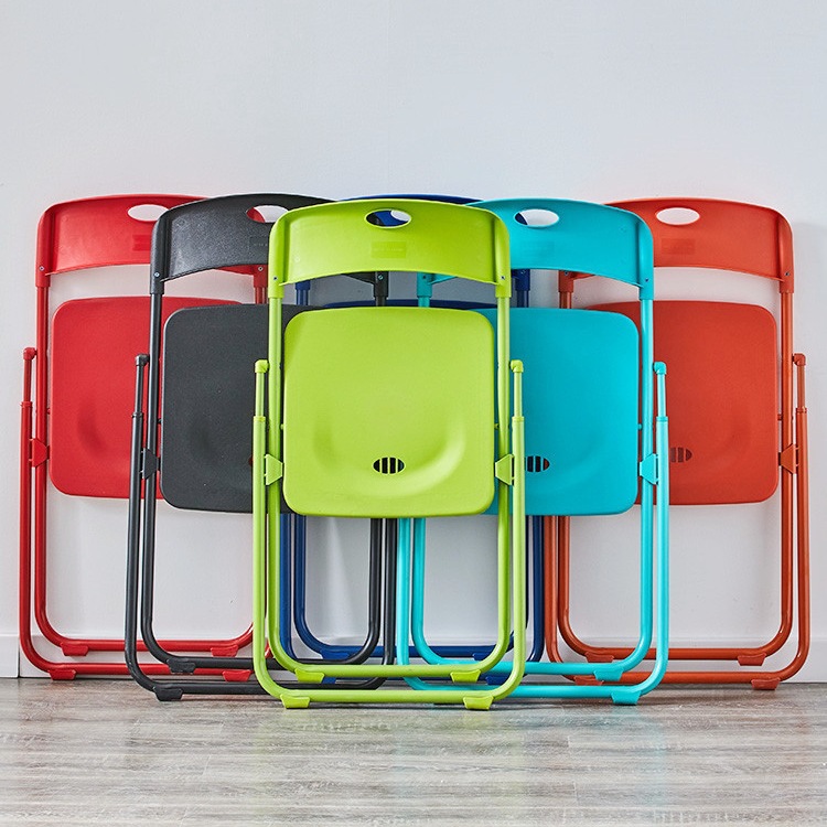 Folding chair home backrest stool dormitory simple computer chair conference training outdoor chair portable plastic chair