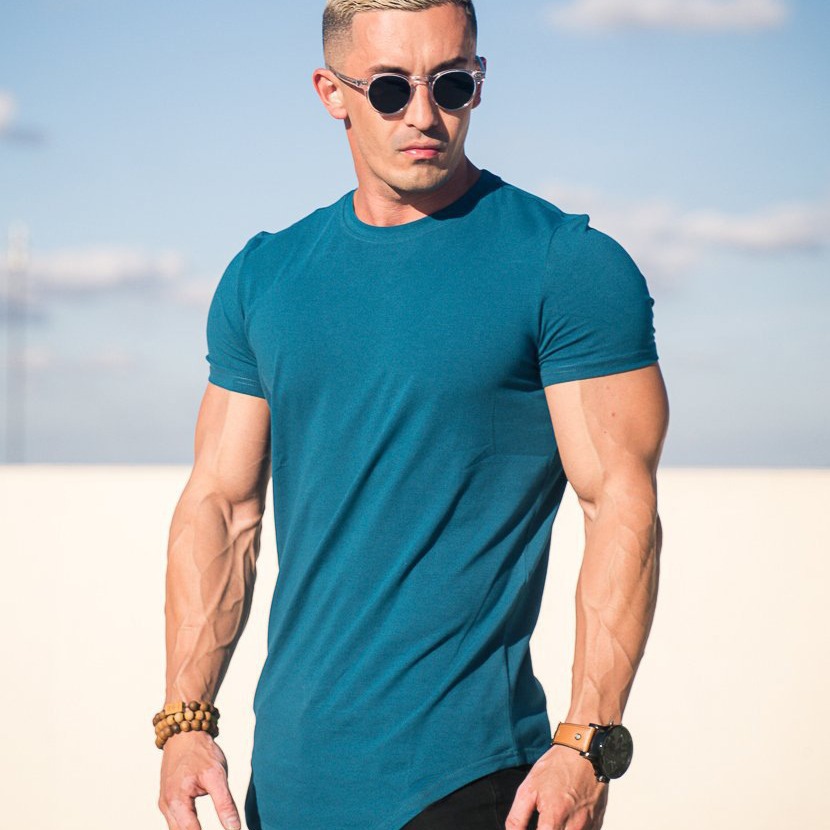 Cross-border foreign trade men's T-shirt summer men's sports leisure cotton loose short-sleeved T-shirt foreign trade light board without logo