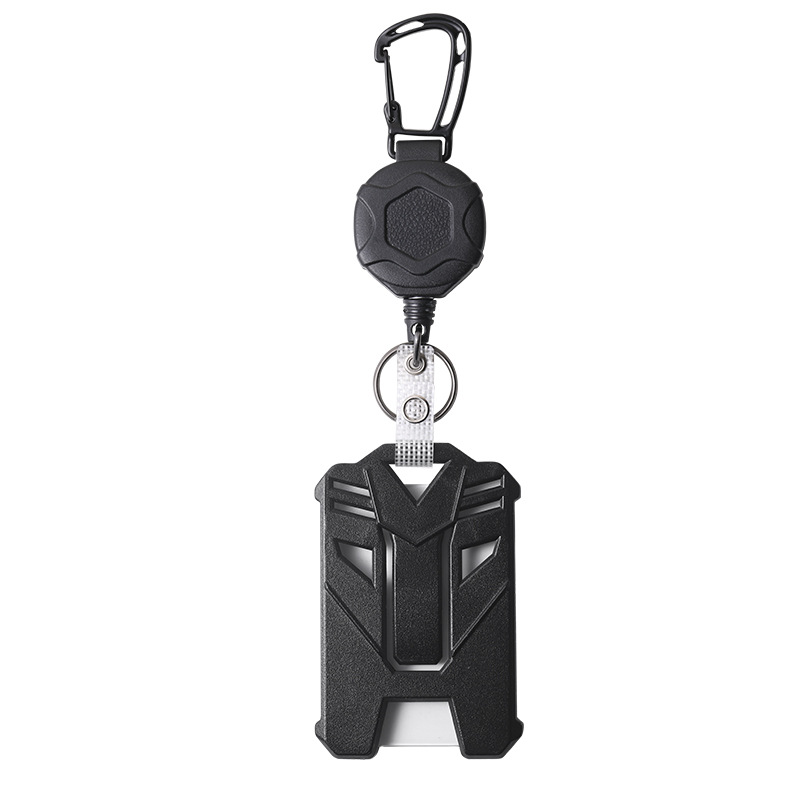 Picture of Wholesale New easy pull telescopic buckle high rebound mountaineering easy pull wire rope anti-lost anti-theft device PC black card sleeve