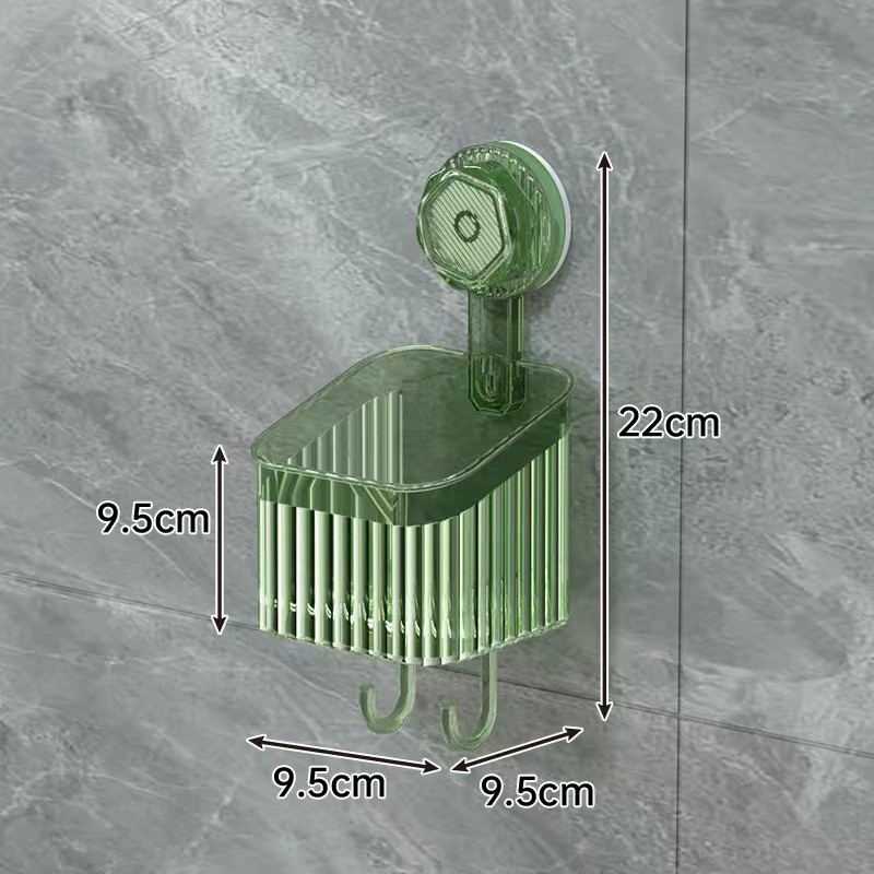 Picture of Bathroom strong suction cup storage rack household punch-free cosmetic mouthwash Cup rack kitchen wall-mounted seasoning storage rack