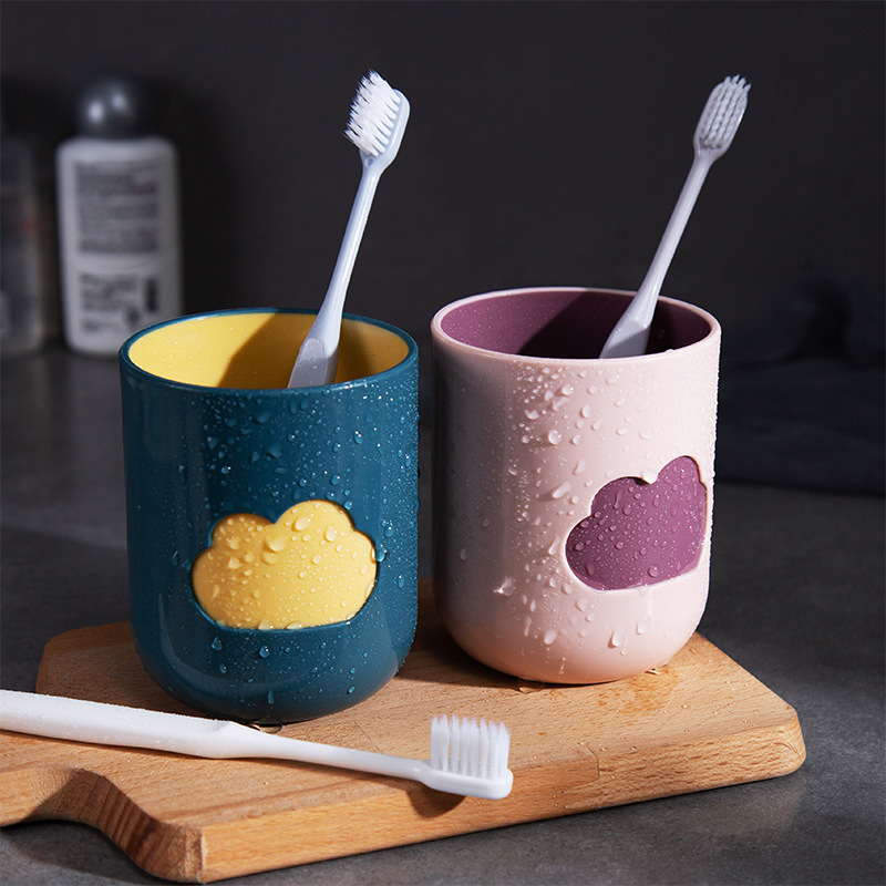 Simple mouthwash Cup household plastic brush Cup creative cute toothbrush cup couple Children's wash cup factory wholesale