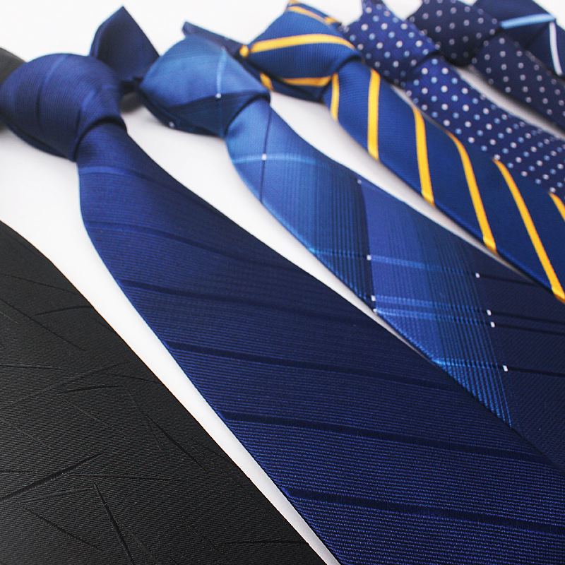 Picture of 25 New 8cm Polyester Jacquard Stripesd Tie 7cm Men's and Women's Business Formal Wear Casual High-End Red Black Blue
