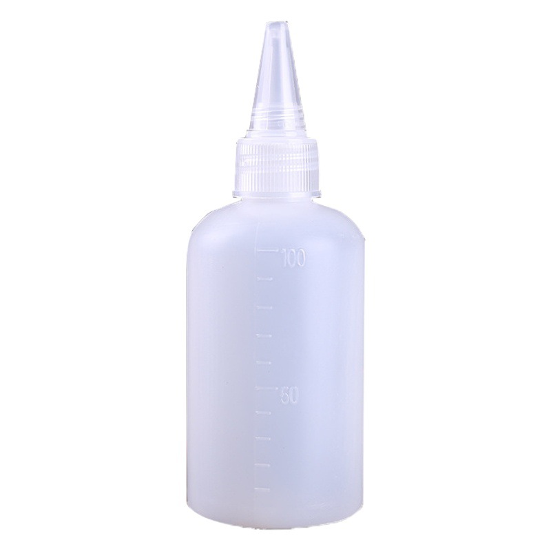 In stock 10-50-100-200ml pointed mouth bottle translucent water agent squeeze bottle with scale pigment ink drop bottle