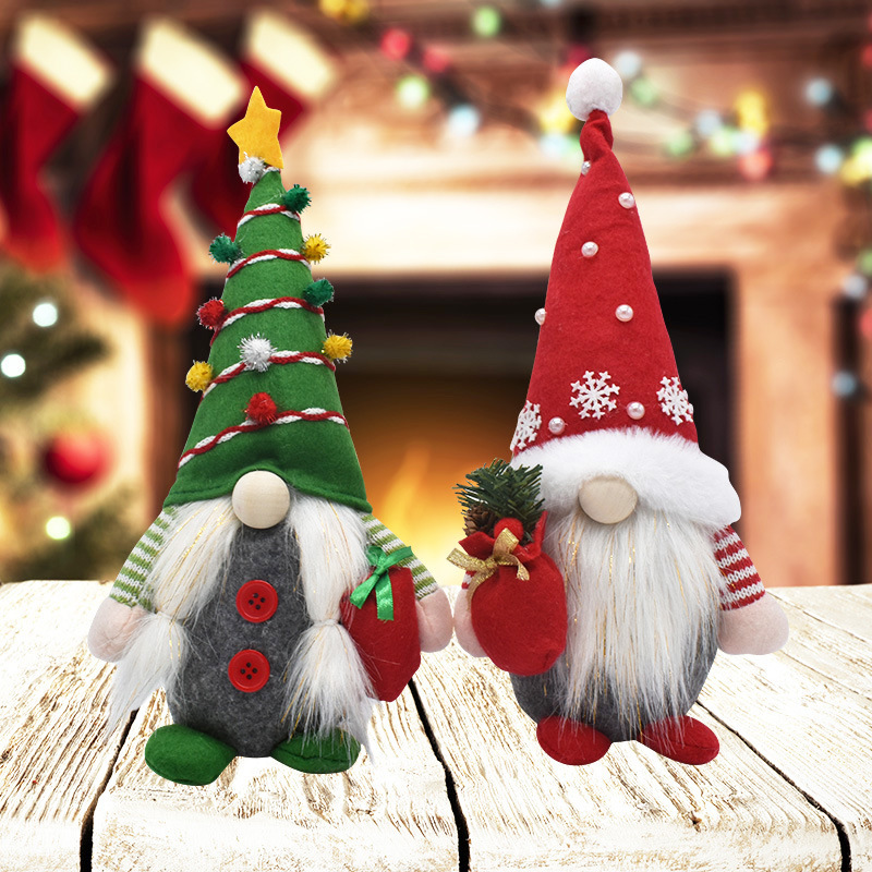 2025 New Christmas Decorations Land Gods Christmas Faceless Doll Ornaments Christmas Decorations Santa Claus
