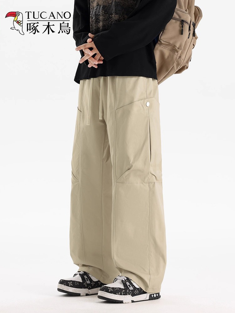 Woodpecker Cargo Pants Men's 2025 New Summer Outdoor Loose Paratrooper Pants Casual Versatile Drape Straight Pants