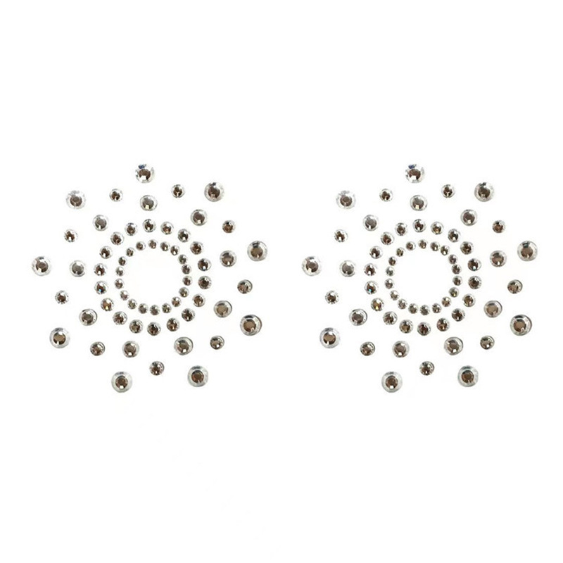 Picture of Sexy lingerie accessories heart-shaped chest stickers silicone bra tassel heart-shaped sequins sexy breast stickers wholesale 5032