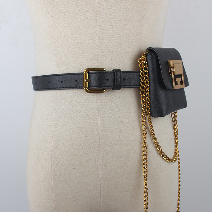Belt Women's detachable waist bag fashion decoration all-match shirt skirt waist-tied cool ins retro outer waist seal