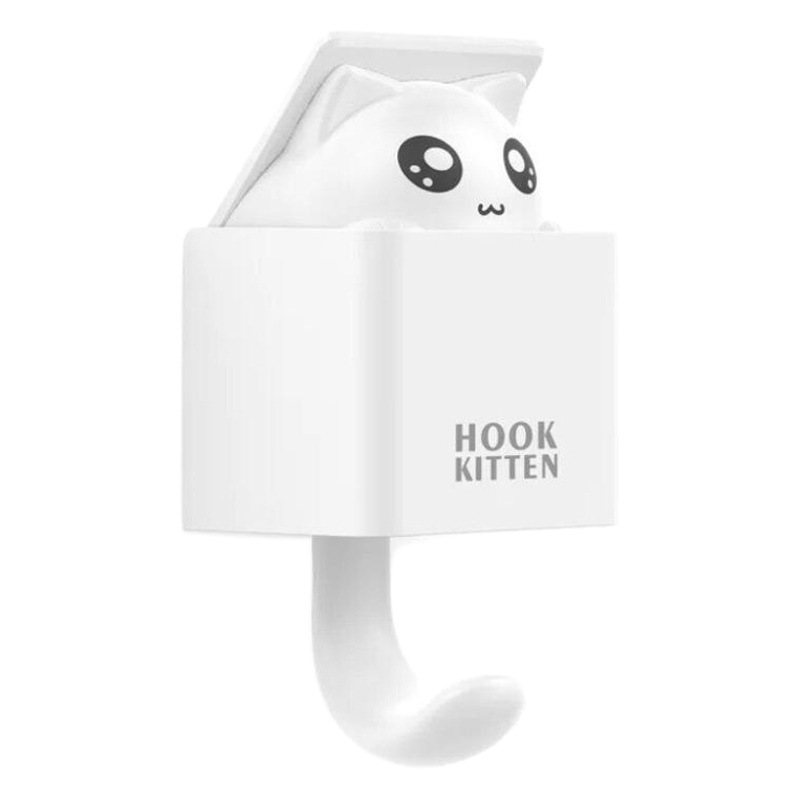 Factory cute cat creative hook strong viscose cute non-perforated personality key umbrella seamless hook hook